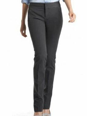 Banana Republic Martin Trouser Pants Black Charcoal Size 8R Skinny /straight Leg